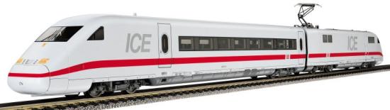 High Speed express train ICE 2 with traffic red stripe<br /><a href='images/pictures/Fleischmann/4490.jpg' target='_blank'>Full size image</a>